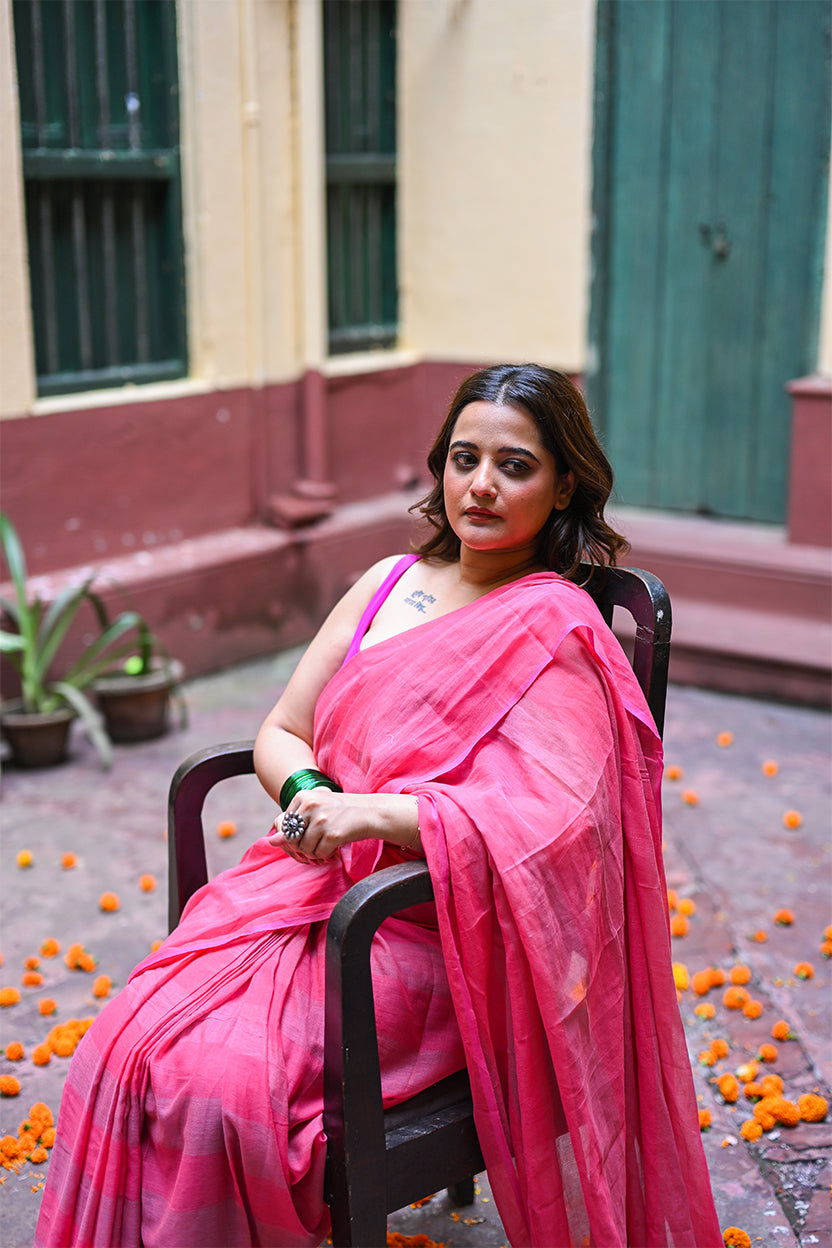 Gulaab- Striped Saree