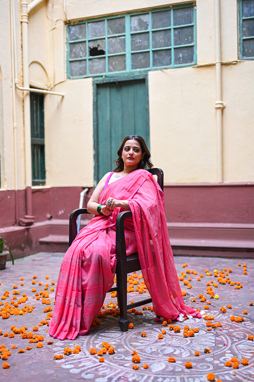 Gulaab- Striped Saree