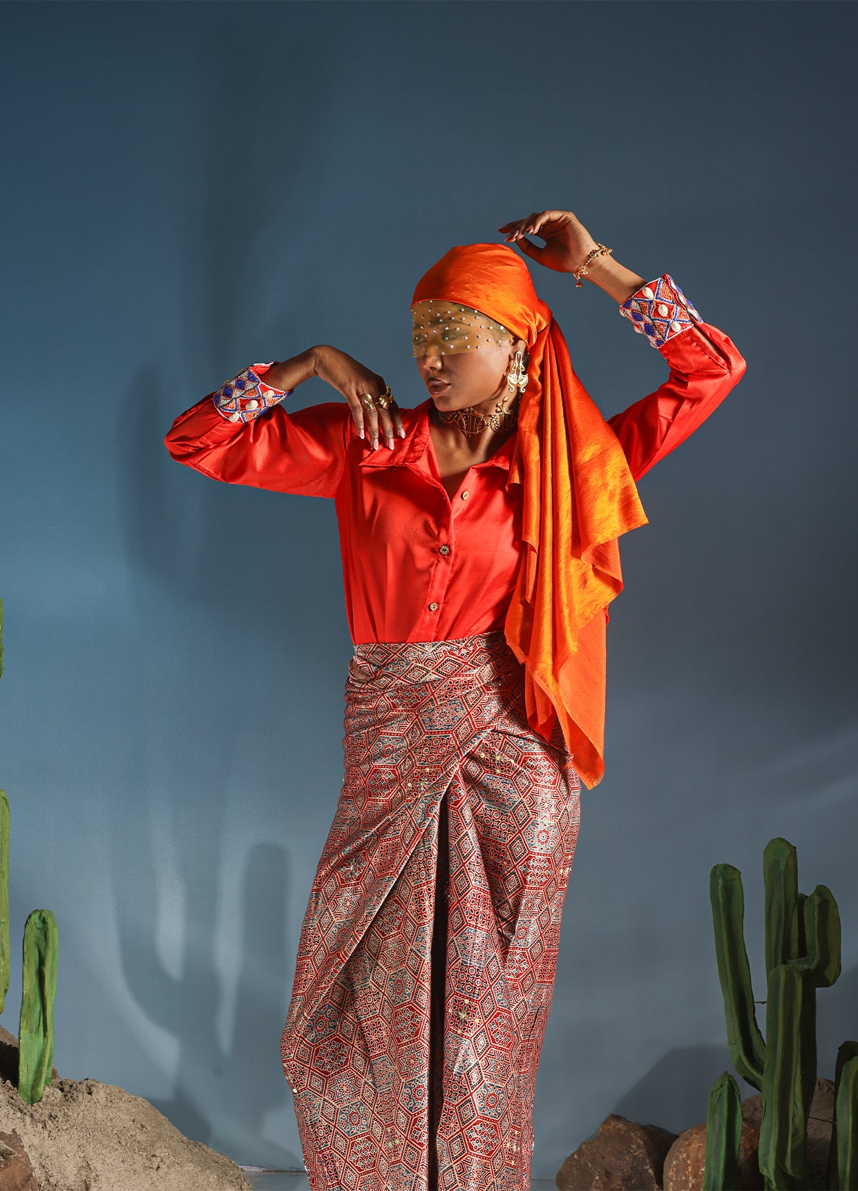 Nasieku Wrap Skirt & Shirt Set