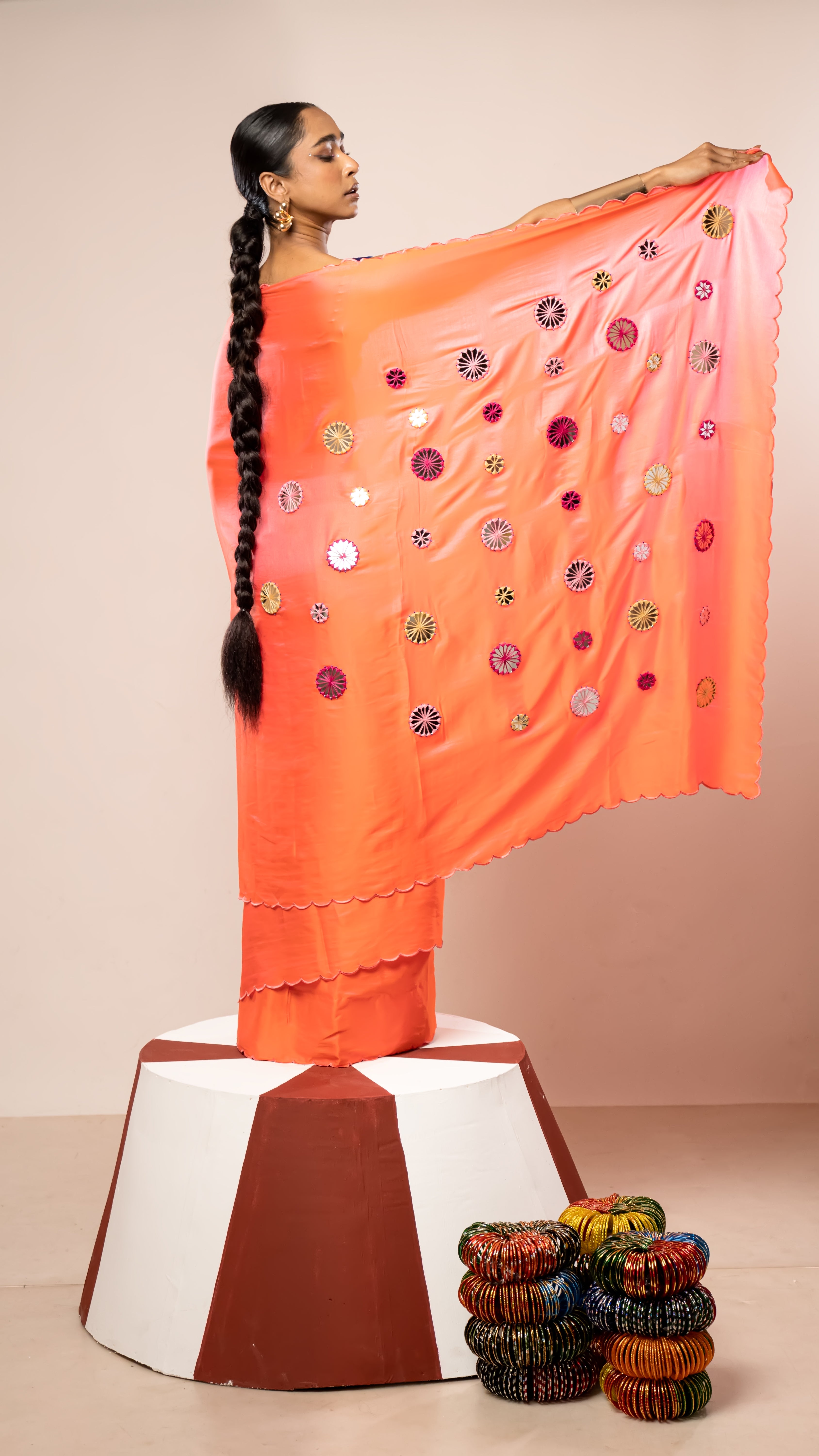 Kanch Ki Churi Saree Set With Blouse