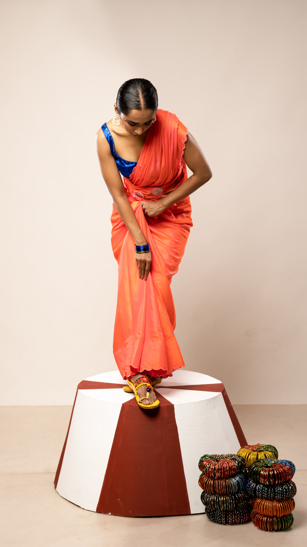 Kanch Ki Churi Saree Set With Blouse