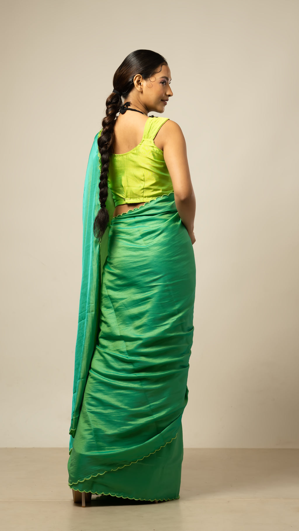 Mango Bite Saree With Blouse