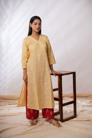 Aza Beige Kurta Set