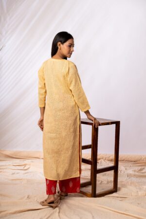 Aza Beige Kurta Set - Image 5