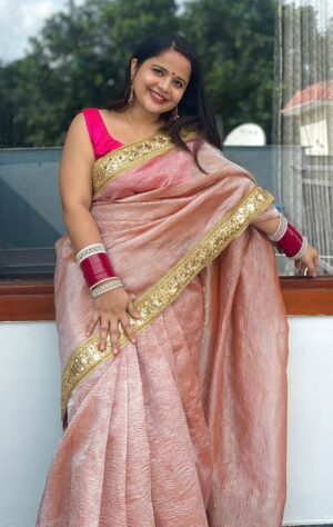 Dusty-Pink-Crushed-Tissue-Silk-Saree-with-Golden-Embroidery-Border-by-suti